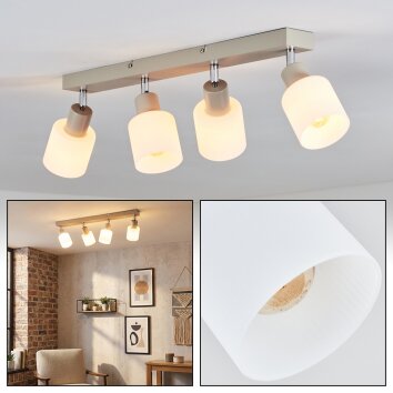 Fonik Taklampa Krom, Sandfärgad, 4-ljuskällor