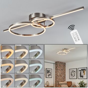 Goren Taklampa LED Nickel matt, 1-ljuskällor