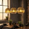 Koyoto Pendellampa, kullampa, Pendelbelysning Guld, Klart, 3-ljuskällor