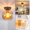 Koyoto Taklampa, kullampa 20 cm Amber, 1-ljuskällor