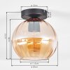Koyoto Taklampa, kullampa 20 cm Amber, 1-ljuskällor