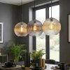 Koyoto Pendellampa, kullampa, Pendelbelysning Amber, Klart, Rökfärger, 3-ljuskällor