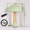 Forgek Bordslampa Grön, Sten-look, 1-ljuskällor