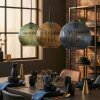 Koyoto Pendellampa, kullampa, Pendelbelysning Blå, Guld, Grön, 3-ljuskällor