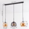 Koyoto Pendellampa, kullampa, Pendelbelysning Amber, Rökfärger, 3-ljuskällor