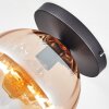 Koyoto Taklampa, kullampa 25 cm Amber, Klart, 1-ljuskällor
