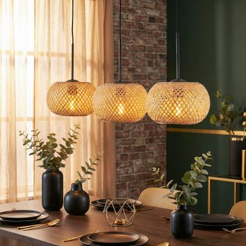 Bauro Pendellampa, Pendelbelysning Naturfärger, 3-ljuskällor