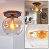 Koyoto Taklampa, kullampa 25 cm Amber, Klart, 1-ljuskällor