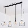 Ripoll Pendellampa, kullampa, Pendelbelysning Klart, 4-ljuskällor
