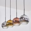 Ripoll Pendellampa, kullampa, Pendelbelysning Krom, Guld, Klart, Kopparfärg, Rökfärger, 4-ljuskällor