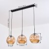 Ripoll Pendellampa, kullampa, Pendelbelysning Amber, 3-ljuskällor