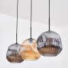 Ripoll Pendellampa, kullampa, Pendelbelysning Amber, Rökfärger, 3-ljuskällor