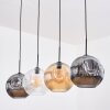 Ripoll Pendellampa, kullampa, Pendelbelysning Amber, Klart, Rökfärger, 4-ljuskällor