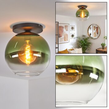 Koyoto Taklampa, kullampa 30 cm Grön, Klart, 1-ljuskällor