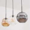 Ripoll Pendellampa, kullampa, Pendelbelysning Amber, Klart, Rökfärger, 3-ljuskällor