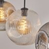 Ripoll Pendellampa, kullampa, Pendelbelysning Amber, Klart, Rökfärger, 3-ljuskällor