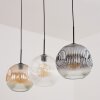 Ripoll Pendellampa, kullampa, Pendelbelysning Amber, Klart, Rökfärger, 3-ljuskällor