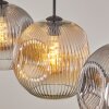 Ripoll Pendellampa, kullampa, Pendelbelysning Amber, Klart, Rökfärger, 3-ljuskällor