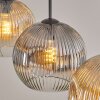 Ripoll Pendellampa, kullampa, Pendelbelysning Amber, Klart, Rökfärger, 3-ljuskällor