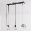 Koyoto Pendellampa, kullampa, Pendelbelysning Amber, Klart, Rökfärger, 3-ljuskällor
