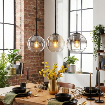 Koyoto Pendellampa, kullampa, Pendelbelysning Amber, Klart, Rökfärger, 3-ljuskällor