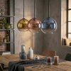Koyoto Pendellampa, kullampa, Pendelbelysning Blå, Guld, Klart, Kopparfärg, 3-ljuskällor