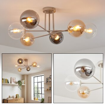 Gastor Taklampa, kullampa Sandfärgad, 6-ljuskällor