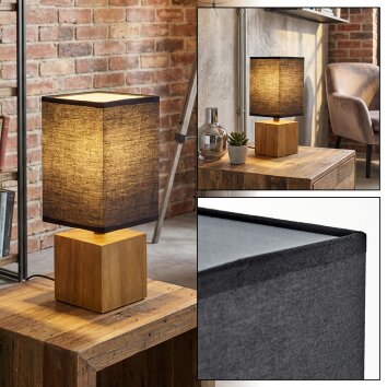 Talco Bordslampa LED Naturfärger, Svart, 1-ljuskällor