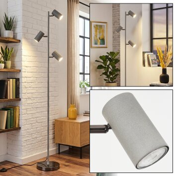 Javel Golvlampa LED Grått, Svart, 3-ljuskällor