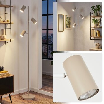 Javel Golvlampa LED Sandfärgad, 3-ljuskällor