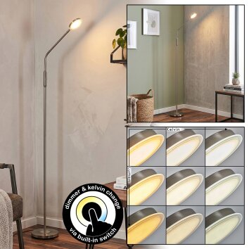 Kavin Golvlampa LED Nickel matt, 1-ljuskällor