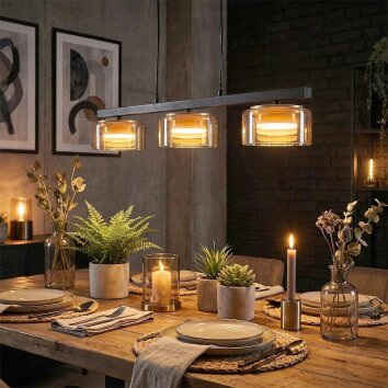 Folar Pendellampa, Pendelbelysning LED Svart, 3-ljuskällor