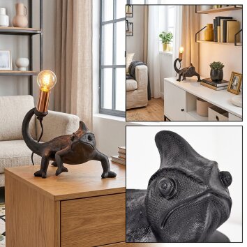 Lyrion Bordslampa Guld, Svart, 1-ljuskällor