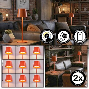 Salgadinho Bordslampa utomhus, Bordslampa LED Röd, 1-ljuskällor