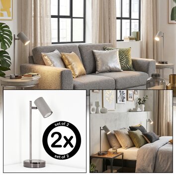 Javel Skrivbordslampa, Bordslampa LED Krom, Grått, 1-ljuskällor