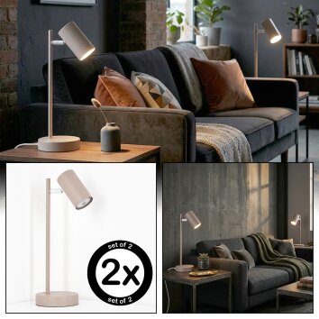 Javel Skrivbordslampa, Bordslampa LED Sandfärgad, Vit, 1-ljuskällor