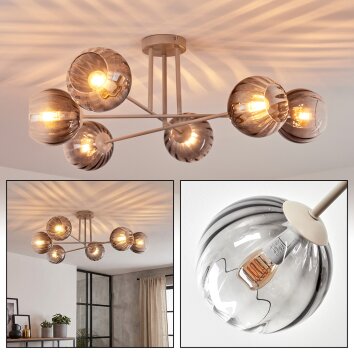 Koyoto Taklampa, kullampa 78 cm Sandfärgad, 6-ljuskällor