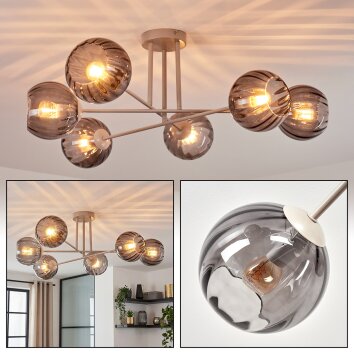 Koyoto Taklampa, kullampa 78 cm Sandfärgad, 6-ljuskällor