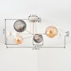 Koyoto Taklampa, kullampa 78 cm Sandfärgad, 6-ljuskällor