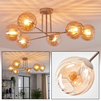 Koyoto Taklampa, kullampa 78 cm Sandfärgad, 6-ljuskällor