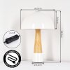 Svamputseende  Forgek Bordslampa träoptik, Sandfärgad, 1-ljuskällor