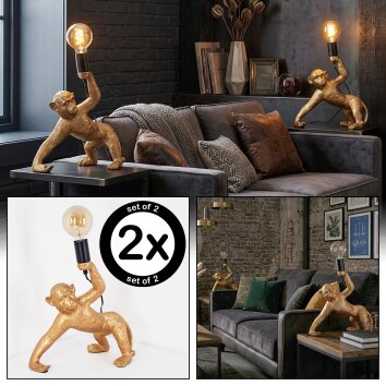 Kemor Bordslampa Guld, Svart, 1-ljuskällor