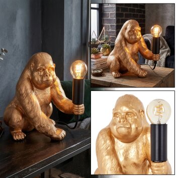 Zarik Bordslampa Guld, Svart, 1-ljuskällor