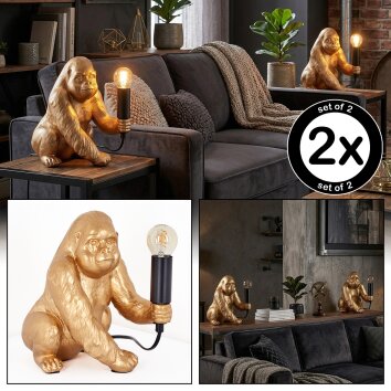 Zarik Bordslampa Guld, Svart, 1-ljuskällor