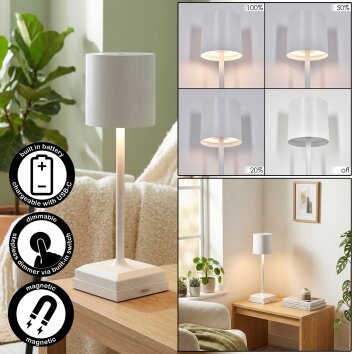 Kaval Bordslampa LED Vit, 1-ljuskällor