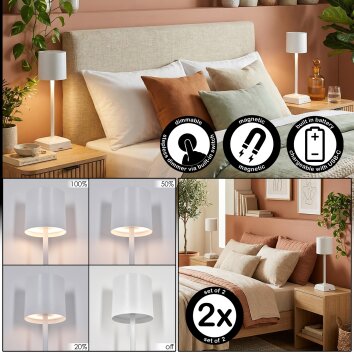 Kaval Bordslampa LED Vit, 1-ljuskällor