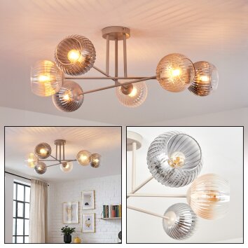 Koyoto Taklampa, kullampa 78 cm Sandfärgad, 6-ljuskällor