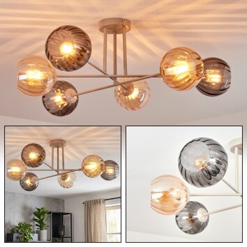 Koyoto Taklampa, kullampa 78 cm Sandfärgad, 6-ljuskällor