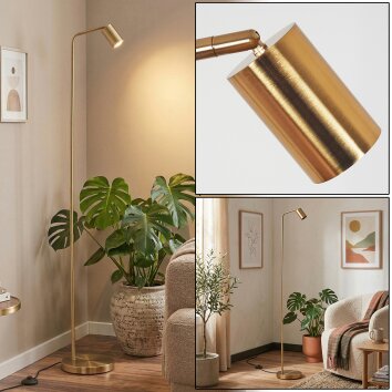 Karel Golvlampa Mässing, 1-ljuskällor