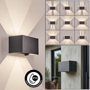 Tamarin vägglampa utomhus, Up & Down Lampa, Vägglampa LED Antracit, 1-ljuskällor